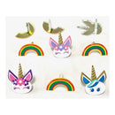 Eyelet Outlet Shape Brads 12 pack  - Unicorn & Rainbow*