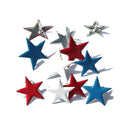 Eyelet Outlet Shape Brads 12/Pkg - Stars - Red, White & Blue