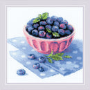 RIOLIS Counted Cross Stitch Kit 7.75"X7.75" Ripe Blueberry (14 Count)*