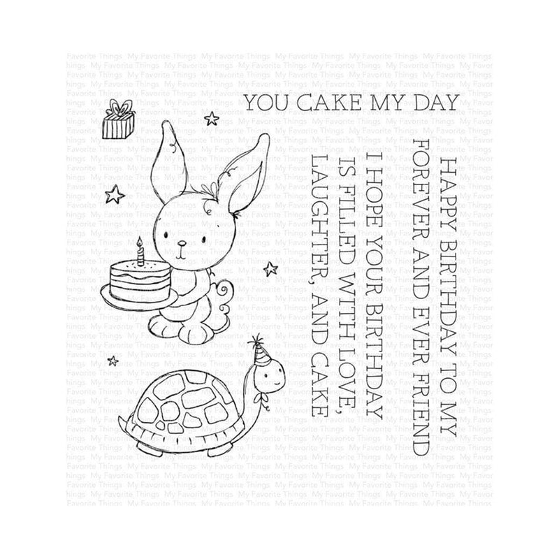 My Favorite Things Clear 4"x4" Stamp Set - You Cake My Day*