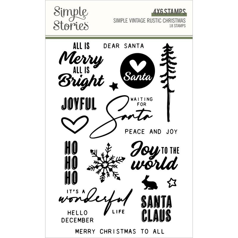 Simple Stories Simple Vintage Rustic Christmas Photopolymer Clear Stamps*