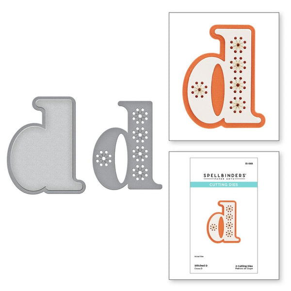 Spellbinders Etched Dies - Stitched Alphabet D*