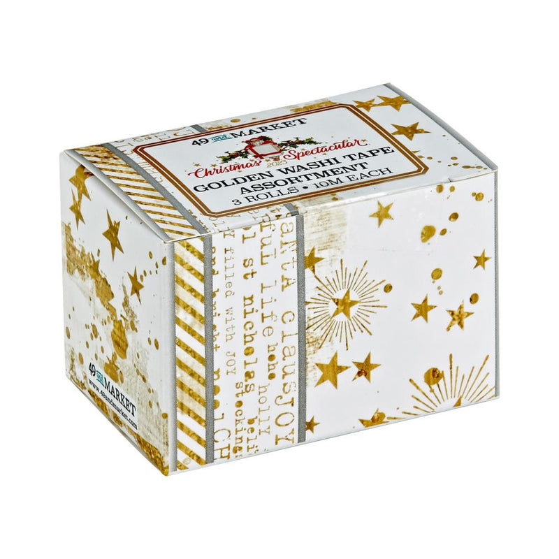 49 And Market Washi Tape Set 3/Pkg Golden, Christmas Spectacular 2023