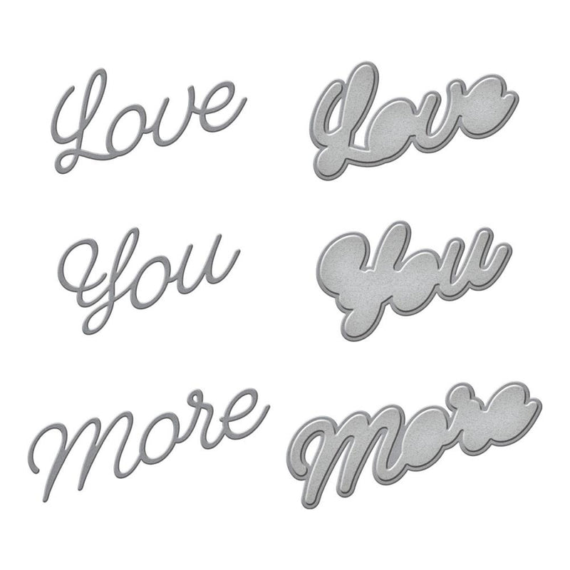 Spellbinders Etched Dies - Love You More*