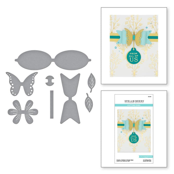 Spellbinders Etched Dies Flutter & Flower Bow - Inspired Basics*