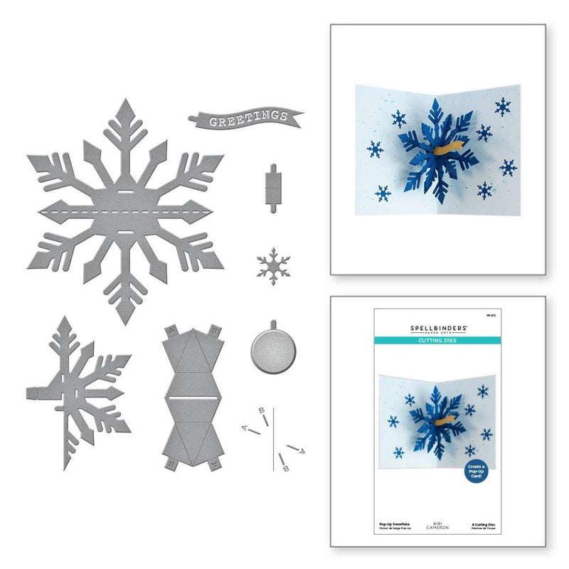 Spellbinders Etched Dies By Bibi Cameron Snowflakes - Pop-Up Snowflake