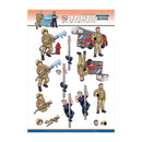 Find It Trading Yvonne Creations Punchout Sheet Fire Department, Big Guys Professions*