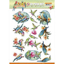 Find It Trading Amy Design Punchout Sheet - Hummingbird, Colourful Feathers Collection