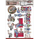 Find It Trading Yvonne Creations Punchout Sheet - Movie, Big Guys Back In Time Collection*