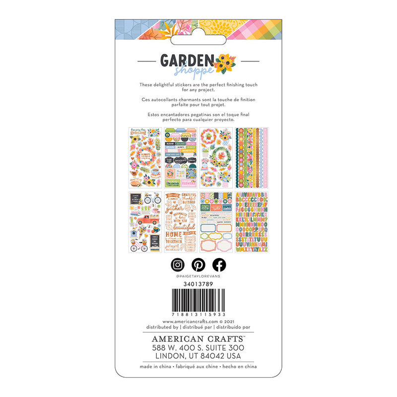 Paige Evans - Garden Shoppe Sticker Book  with Copper Foil Accents*