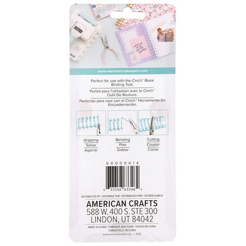 We R Memory Keepers Cinch Needle Nose Wire Clippers Pink