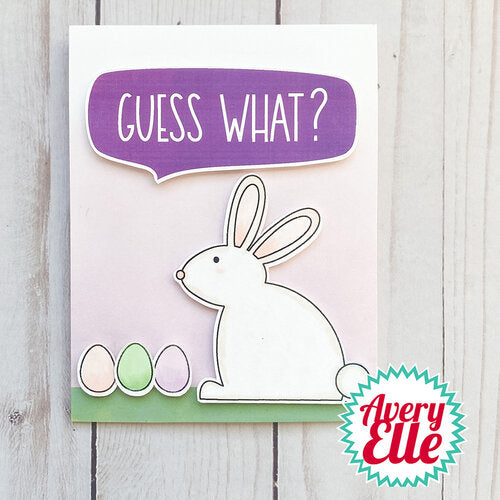 Avery Elle Clear Stamp Set 4"X6" - Guess What?*