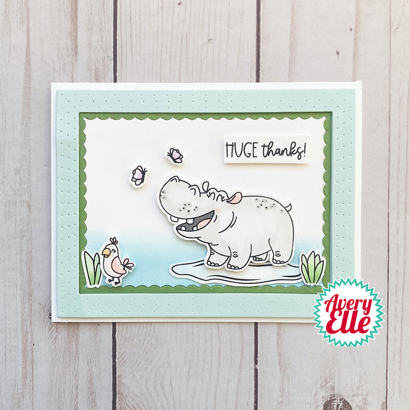 Avery Elle Clear Stamp Set 4"X3" - Hippo Hooray*