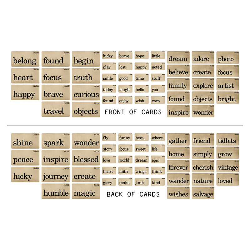 Tim Holtz Idea-Ology Double-Sided Flashcards 45 pack