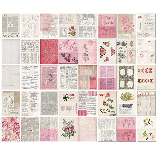 49 And Market Collage Sheets 6"x 8" 40/Pk - Colour Swatch - Blossom*