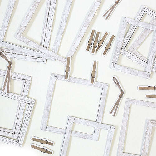 49 And Market Vintage Artistry Essentials Frames & Bits Set - Whitewash