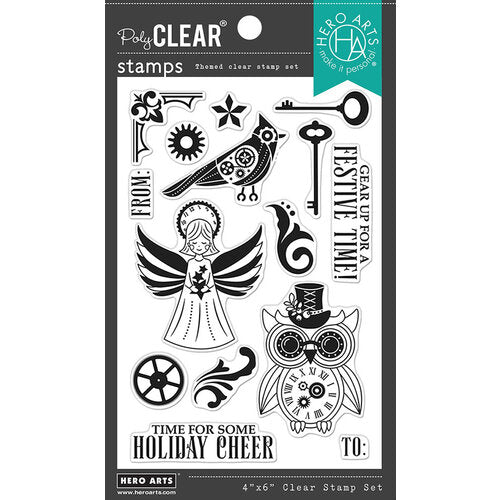 Hero Arts Clear Stamps 4"x 6" - Steampunk Holiday*