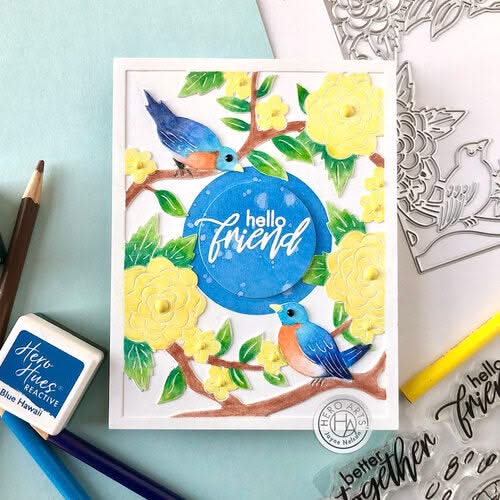 Hero Arts Fancy Cover Plate Die - Birds & Flowers*