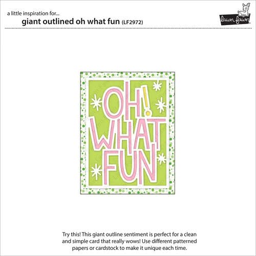 Lawn Cuts Custom Craft Die - Giant Outlined Oh What Fun*