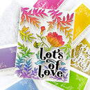 Pinkfresh Studio cling rubber background stamp Mixed Blooms*