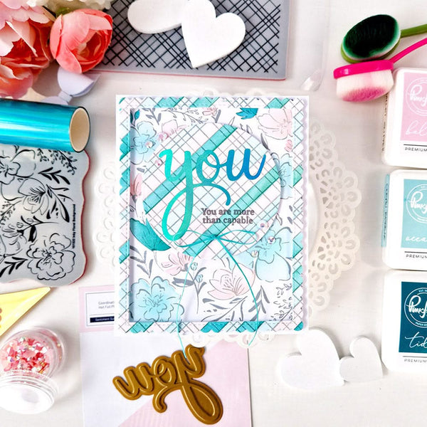Pinkfresh Studio Hot Foil Plate Sentiment Suite: You*