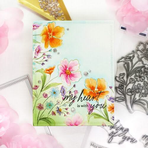 Pinkfresh Studio Stencils 4.25"X5.25" 6/Pkg With Sympathy Layering*