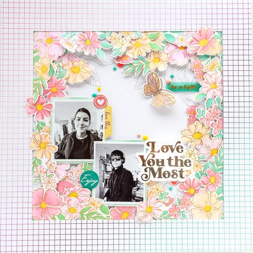 Pinkfresh Studio hot foil plate & die set Love You The Most*