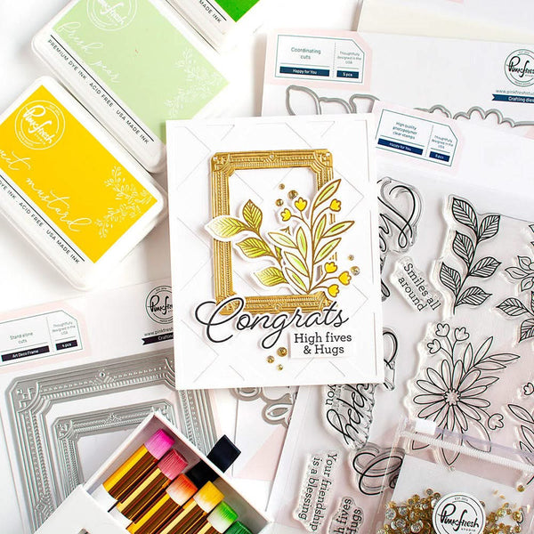 Pinkfresh Studio Clear Stamp Set 6"X8" (15.2cm x  20.3cm) Happy For You*