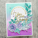 Pinkfresh Studio Stencils 4.25"X 5.25"  (10.8cm x 13.3cm)6 pack  Happy For You Layering*