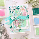 Pinkfresh Studio Stencils 4.25"X 5.25"  (10.8cm x 13.3cm)6 pack  Happy For You Layering*