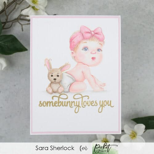Picket Fence Studios 4"X8" Stamp Set - Somebunny Loves You*