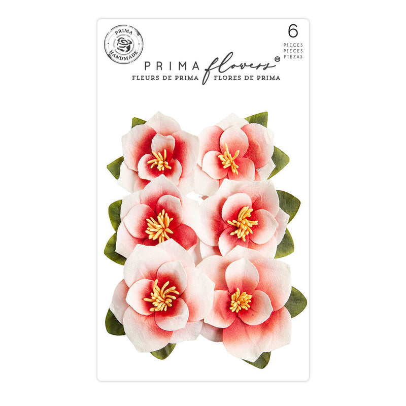 Prima Marketing Mulberry Paper Flowers - Magnolia Rouge - Blushing Florals*