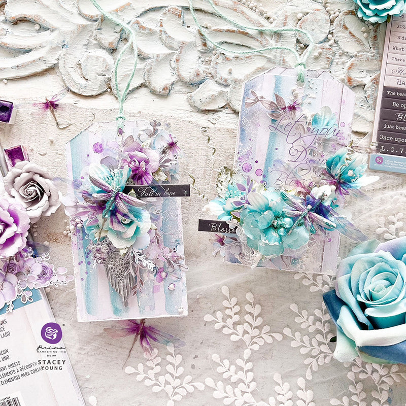 Prima Marketing Mulberry Paper Flowers Serene/Aquarelle Dreams*