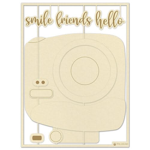 P13 Light Chipboard Album Base 8"X8" - Hello Spring