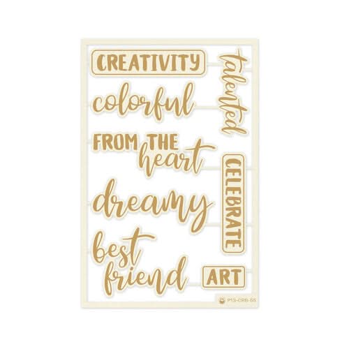 P13 Die-Cut Chipboard Embellishments 4"x 6" - Let Your Creativity Bloom