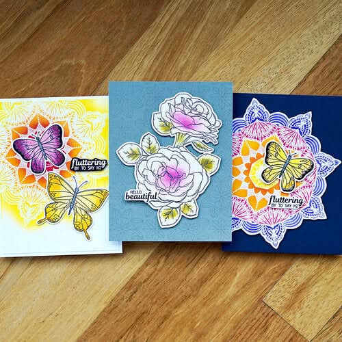 Simon Hurley create. Clear Stamps 6"X9" - Butterfly Kisses*