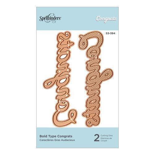 Spellbinders Shapeabilities Die D-Lites Bold Type Etched Die - Congrats*