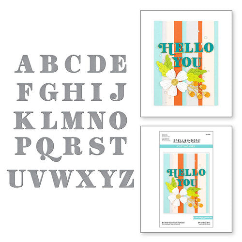 Spellbinders Etched Dies - Be Bold Uppercase Alphabet