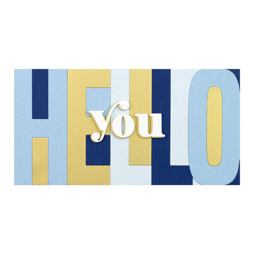 Spellbinders Etched Dies - Hello You - Be Bold Colour Block*