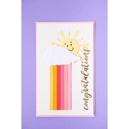 Sizzix Thinlits Die By Georgie Evans 13 pack - Rainbow Slider Car*