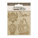 Stamperia Decorative Chips 5.5"x 5.5" - Songs of the Sea - Sailing Ship*