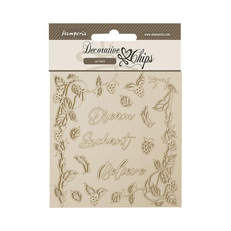 Stamperia Decorative Chips 5.5"x 5.5" - Woodland - Dream*