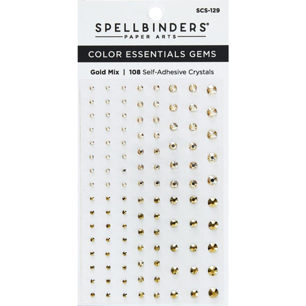 Spellbinders Colour Essentials Gems 108 pack - Gold Mix