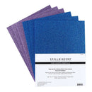 Spellbinders Glitter Foam Sheets 8.5"X11" 10 pack  Peacock Feathers -Purple & Blue^