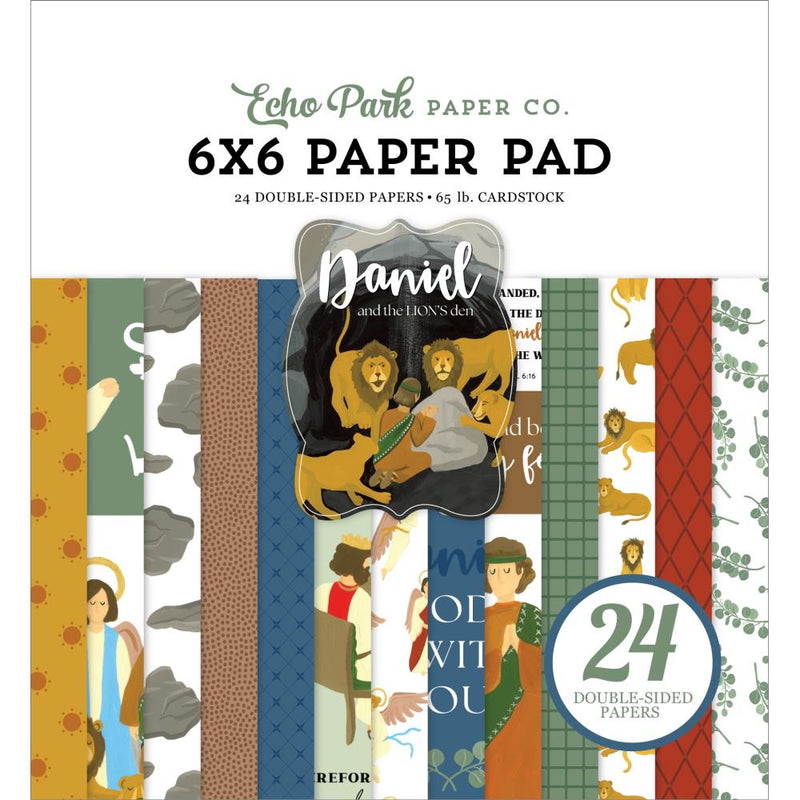 Echo Park Double-Sided Paper Pad 6"X6" 24 pack  Bible Stories: Daniel & The Lions Den