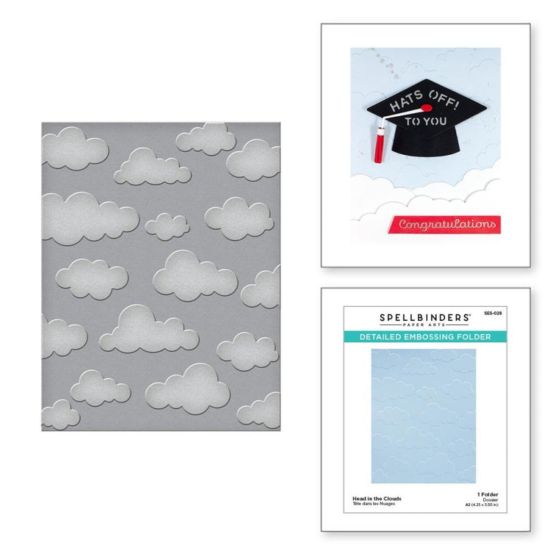 Spellbinders Embossing Folder - Open Road, Head In The Clouds