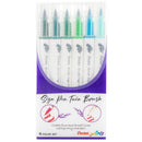 Pentel Arts Sign Pen Twin Brush 6/Pkg - Green Hues*