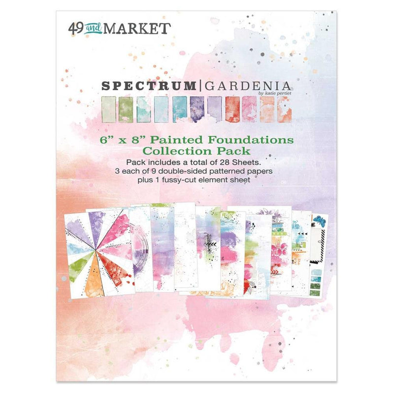 49 And Market Collection Pack 6"X8" Spectrum Gardenia Painted Foundations