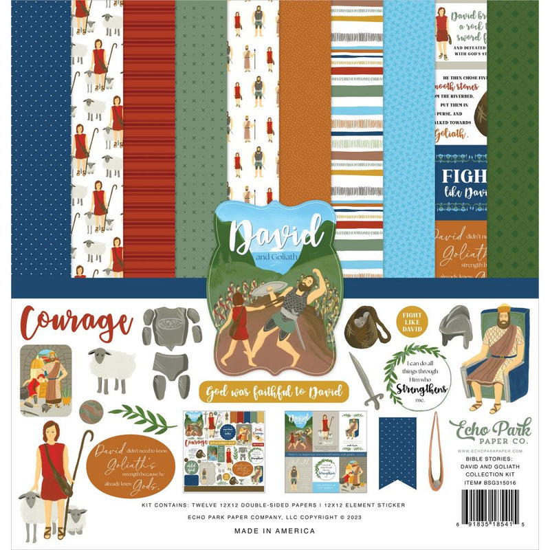 Echo Park Collection Kit 12"X12" Bible Stories: David & Goliath