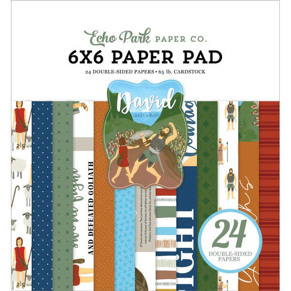 Echo Park Double-Sided Paper Pad 6"X6" 24 pack  Bible Stories: David & Goliath